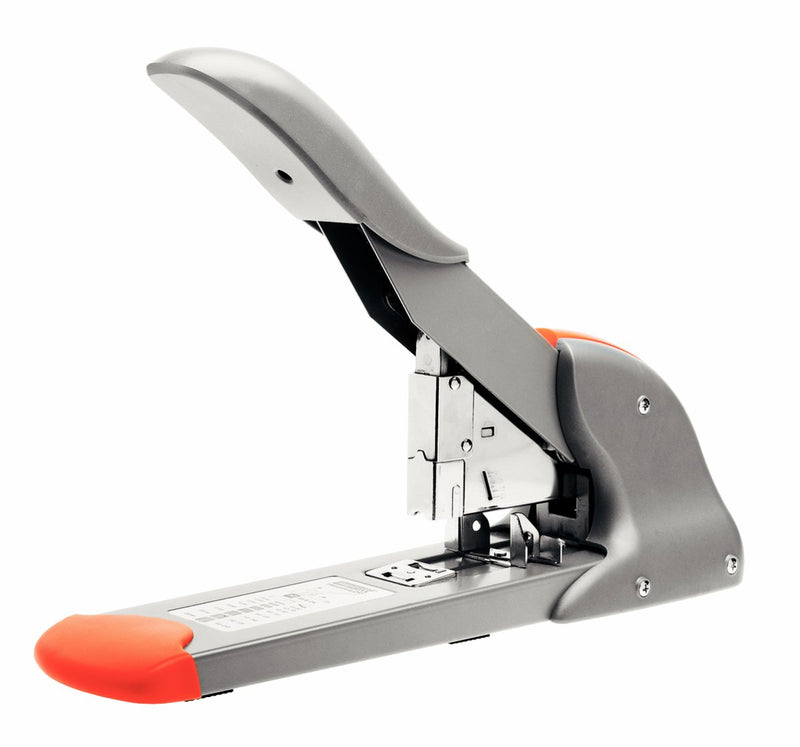 Agrafeuse rapide robuste HD210 - agrafer jusqu'à 210 feuilles - chargement frontal - gris orange
