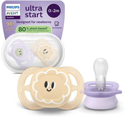 Philips avent ultra start – Sucette en silicone sans BPA (0-6 mois) – design symétrique – 2 pièces - scf075 13
