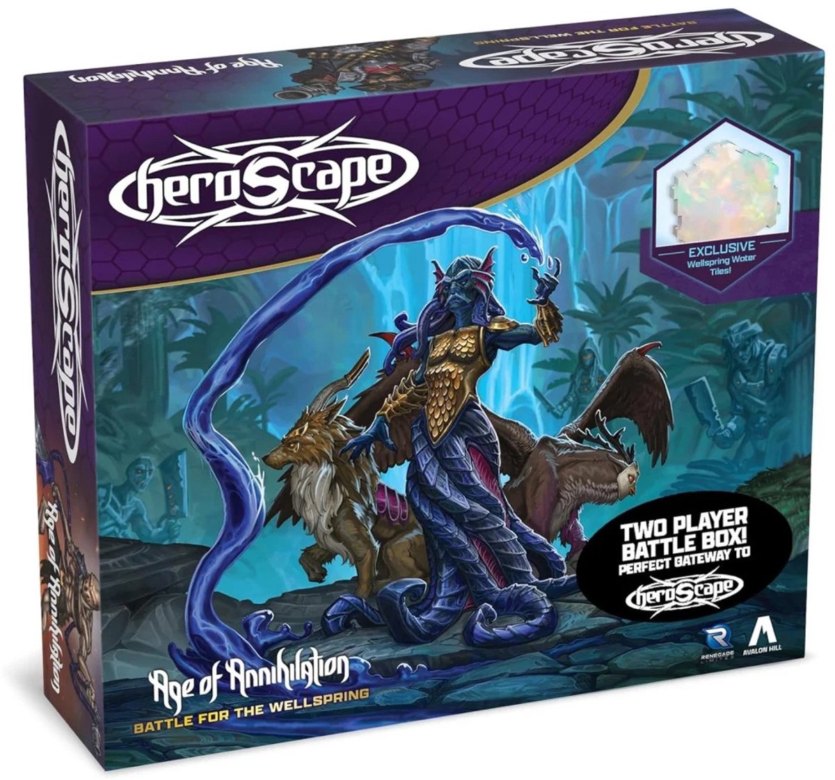 Asmodee heroscape jeu de société bataille pour les miniatures de la boîte de combat Wellspring.