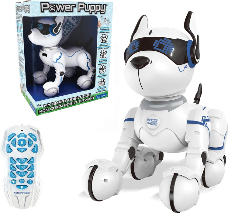 Lexibook Current Puppy – Mon chien robot intelligent avec fonction de programmation, danse, marche, mouvements, capteurs tactiles et imitation d'animaux, incl. télécommande