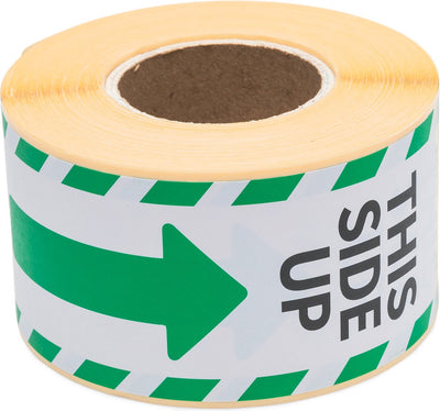 Étiquettes de danger de la mairie - ce côté vers le haut - vert blanc - 250 pièces - autocollant d'avertissement - rd-313005