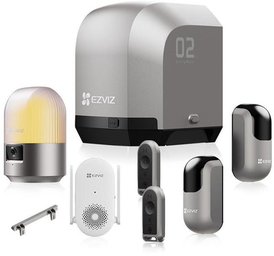 Ezviz hg2 600 pro – ouvre-portail intelligent jusqu'à 600 kg 8 m – complet avec caméra d'alarme, photocellules WiFi halow™ – 3 vitesses d'ouverture – résistant aux intempéries – avec batterie de secours