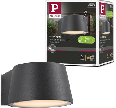 Paulmann applique murale extérieur LED capea anti-insectes ip44 96x128 mm 2200k 6w 550lm 230v 98° aluminium anthracite
