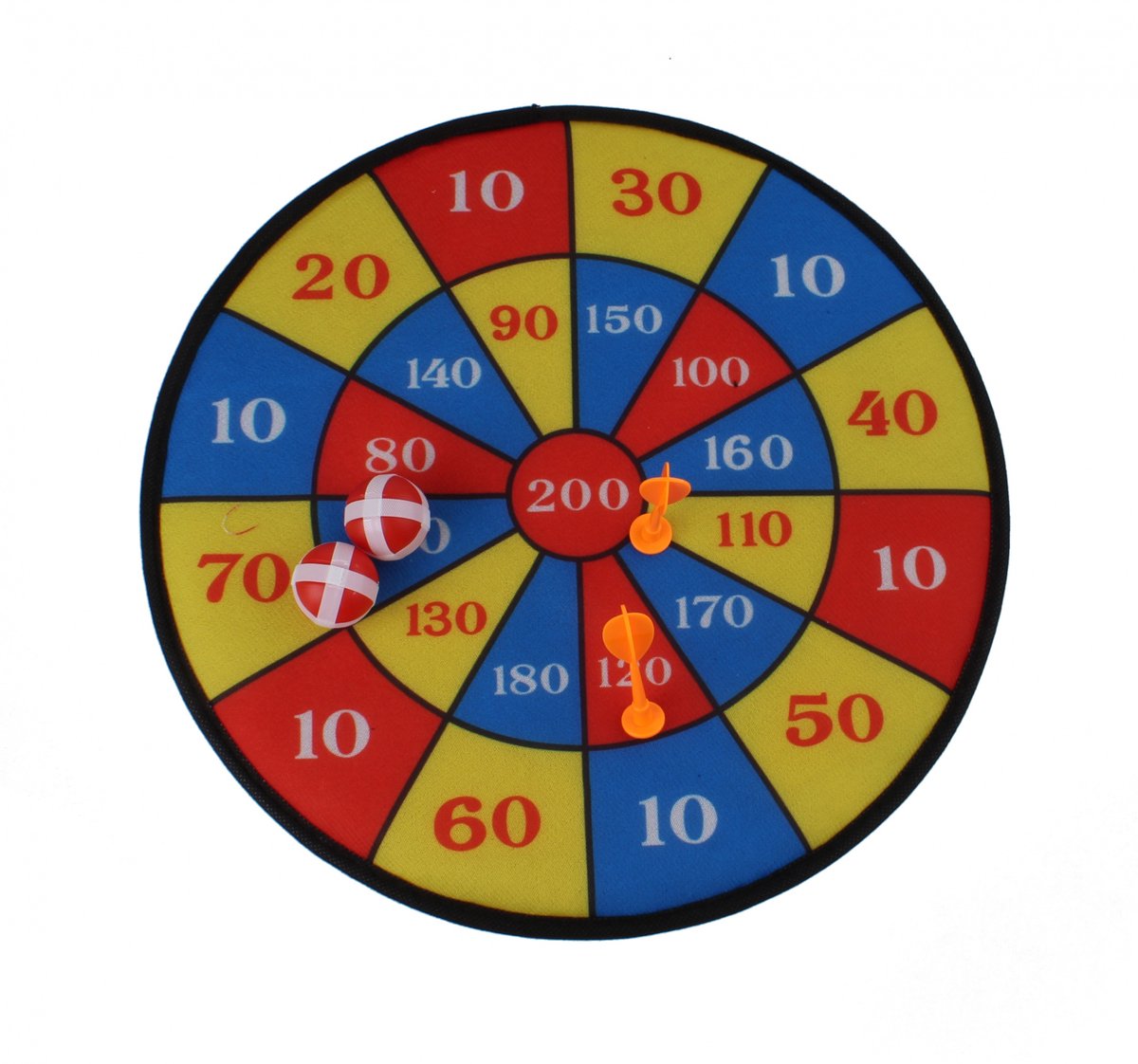 Eddy Toys jeu de fléchettes Velcro 36 cm 5 pièces