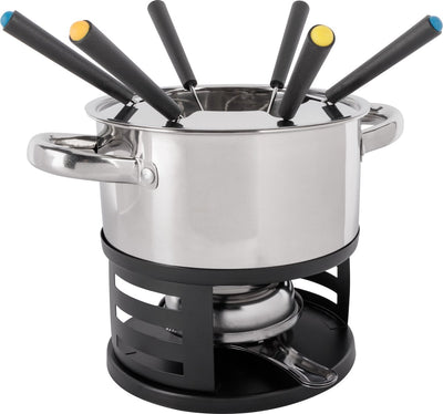 Service à fondue cosy tendance avec 6 fourchettes - inox - ø 17cm