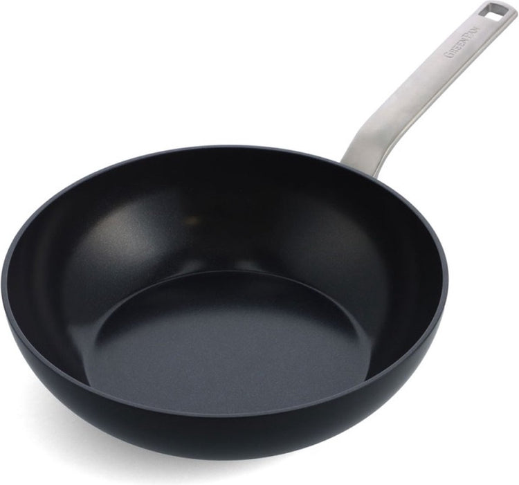 Poêle wok écologique Greenpan évolution - ø28cm - revêtement antiadhésif en céramique - sans pfas