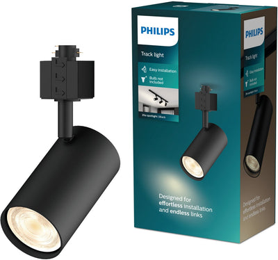 Philips LED Philips EasyLink Zilo - spot - raccord Gu10 - puissance maximale : 7W - noir - éclairage sur rail