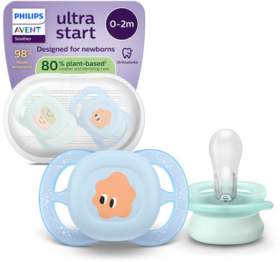 Philips avent ultra start – Sucette en silicone sans BPA (0-6 mois) – design symétrique – 2 pièces - scf075 14