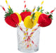 Boland - lot de 6 pailles en papier fruits - tropical - tropical