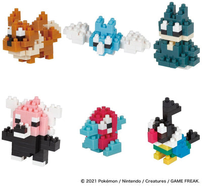 Bandai - nanoblock - pack de mini-figurines Pokémon normales - boîte de 6 figurines Pokémon en briques - ensemble de construction de modèles - jouets pour enfants de 12 ans et plus, adolescents adultes - nbpm14b