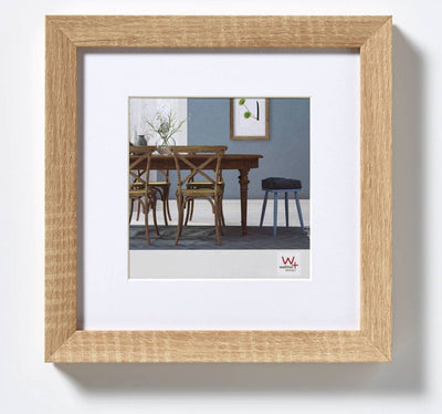 Walther fiorito - cadre en bois mdf - format photo 30x30 cm - chêne clair