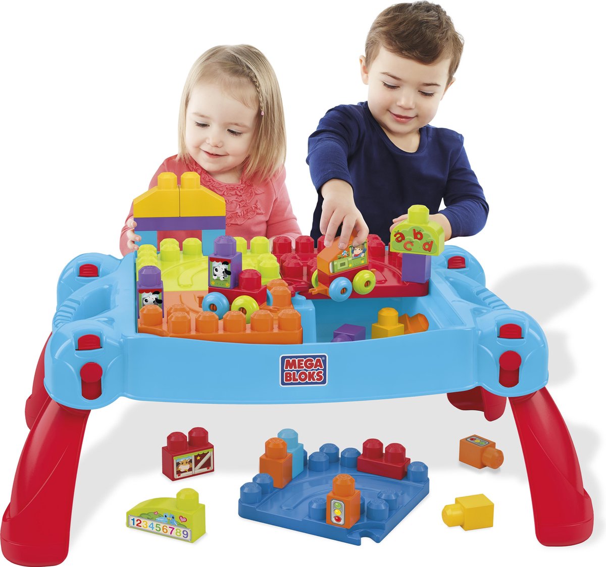 Table de jeu et d'apprentissage Mega Bloks First Builders - jouets de construction pour 1 à 5 ans