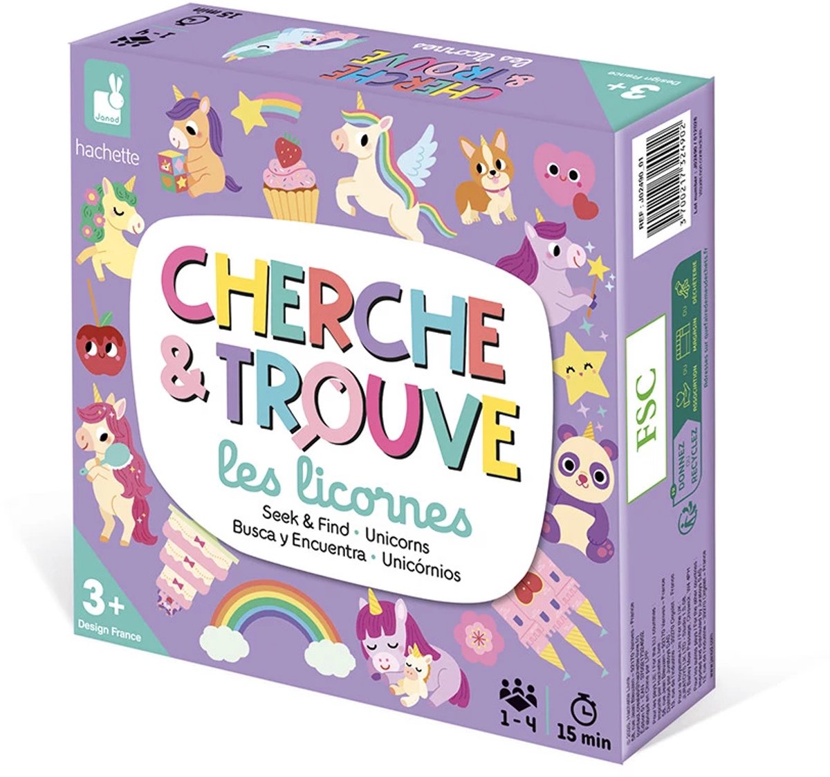 Janod - jeu d'observation - chercher et trouver - licornes