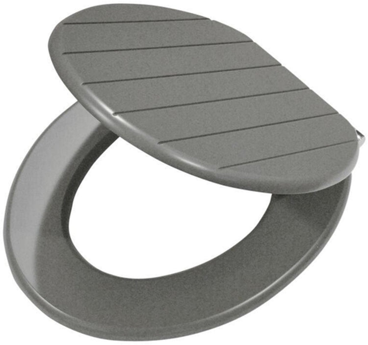 Tiger baya - siège de toilette - siège de toilette avec couvercle - fermeture amortie - mdf - gris