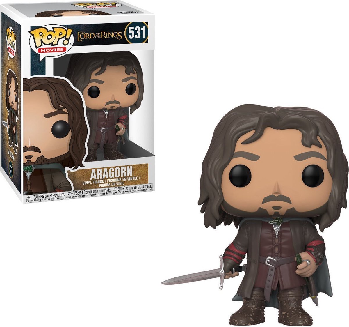 Funko-pop ! films : le seigneur des anneaux aragorn adultes et enfants - figurine de collection