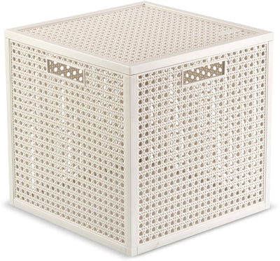 Curver kaya panier de rangement cube - 19l - 28x28x28 cm - blanc