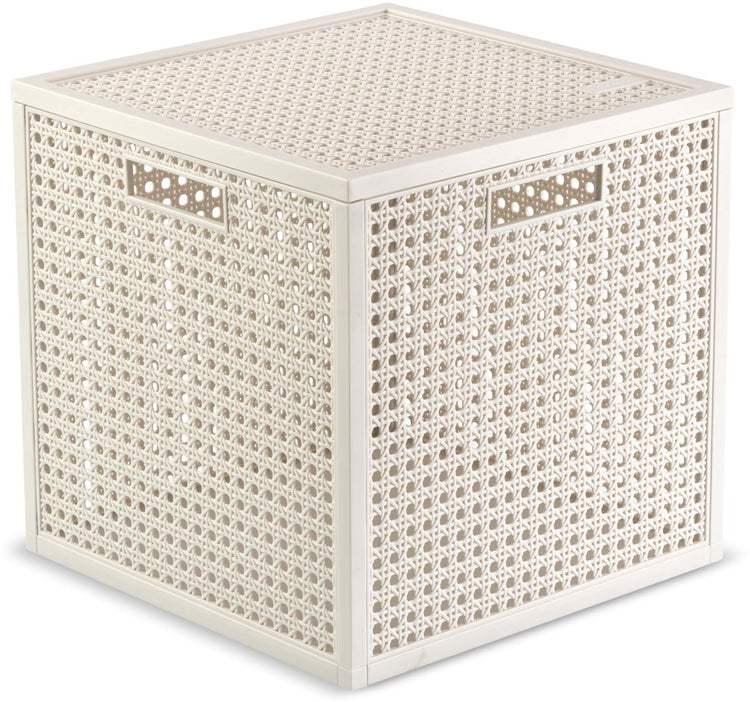 Curver kaya panier de rangement cube - 19l - 28x28x28 cm - blanc