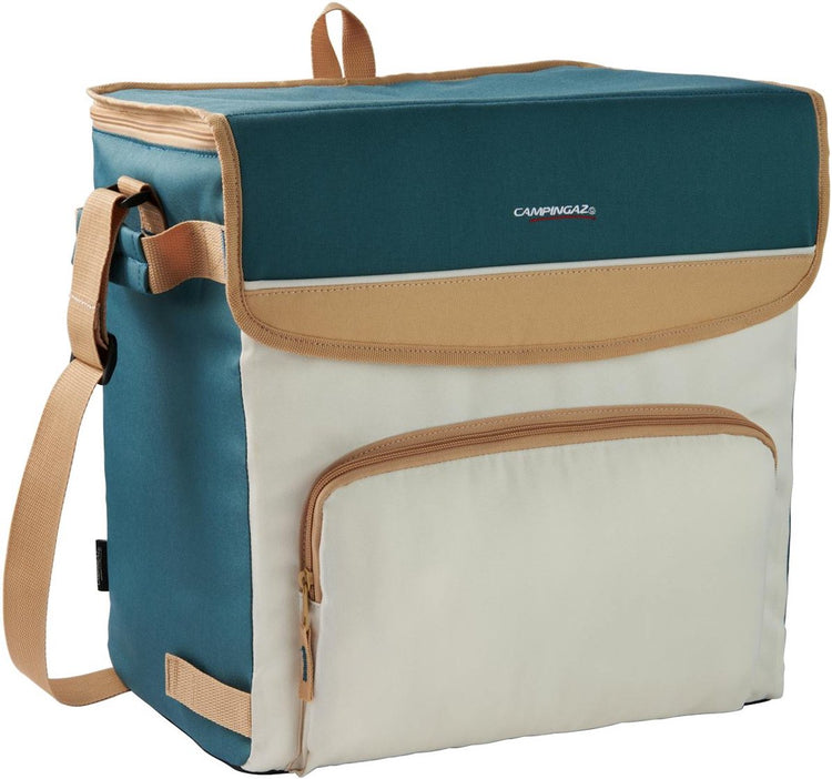 Sac isotherme Campingazfold'n cool minimaxi 30l – 12x 1,5 litres – doublure antibactérienne - vert beige blanc