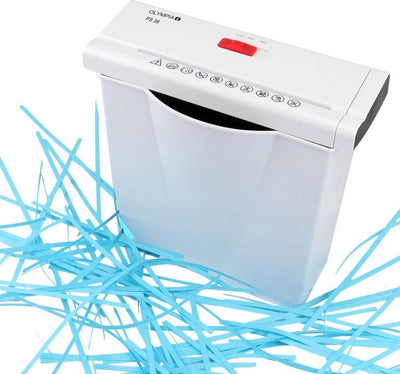 Olympia PS36W - destructeur de papier bandes 7l p2 jusqu'à 6 feuilles blanc