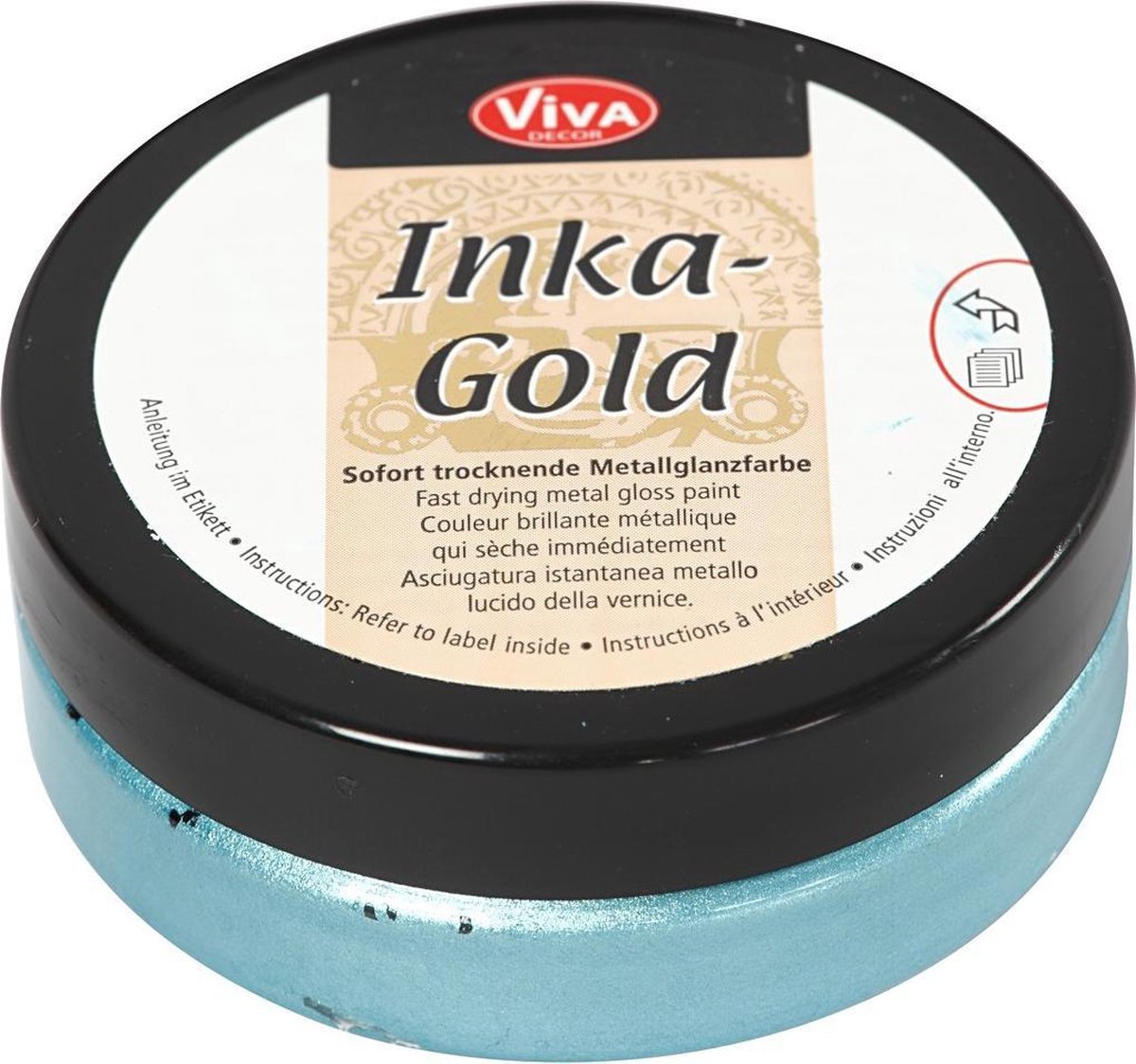 Creativ Company Inka-Gold Glosswax Turquoise, 50ml