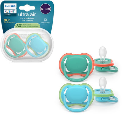 Philips avent ultra air – sucette respirante et légère (6-18 mois) – 2 pièces - scf087 10