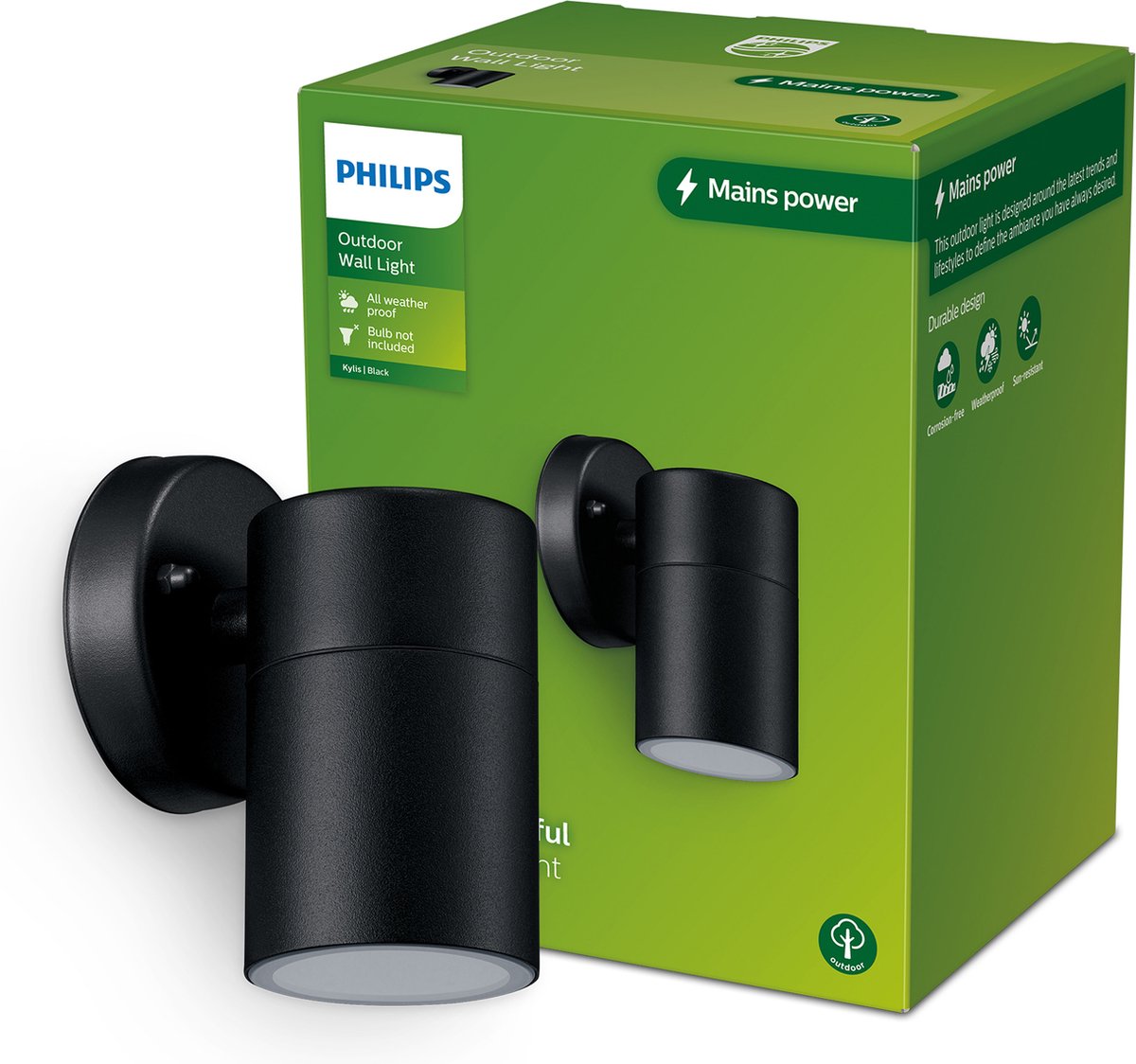 Philips LED Spot mural Philips Kylis - noir - raccord Gu10