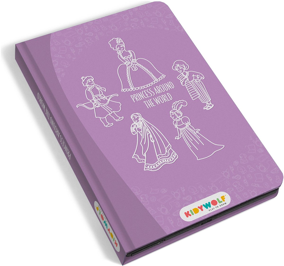 Kidywolf - mini tablette à dessin kidydraw - thème princesse - éducatif - 4+ ans