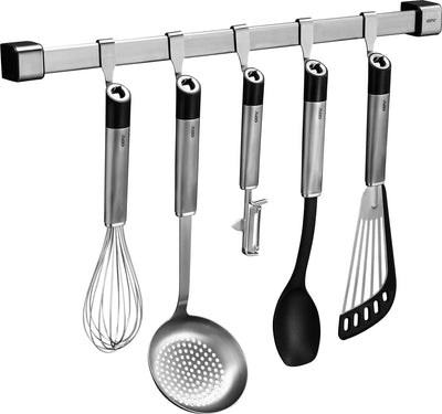 Rail de cuisine Gefu smartline - 50 cm - système de suspension en acier inoxydable pour ustensiles de cuisine