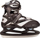 Nijdam patin de hockey sur glace pro-line - botte semi-souple - noir argent - 37