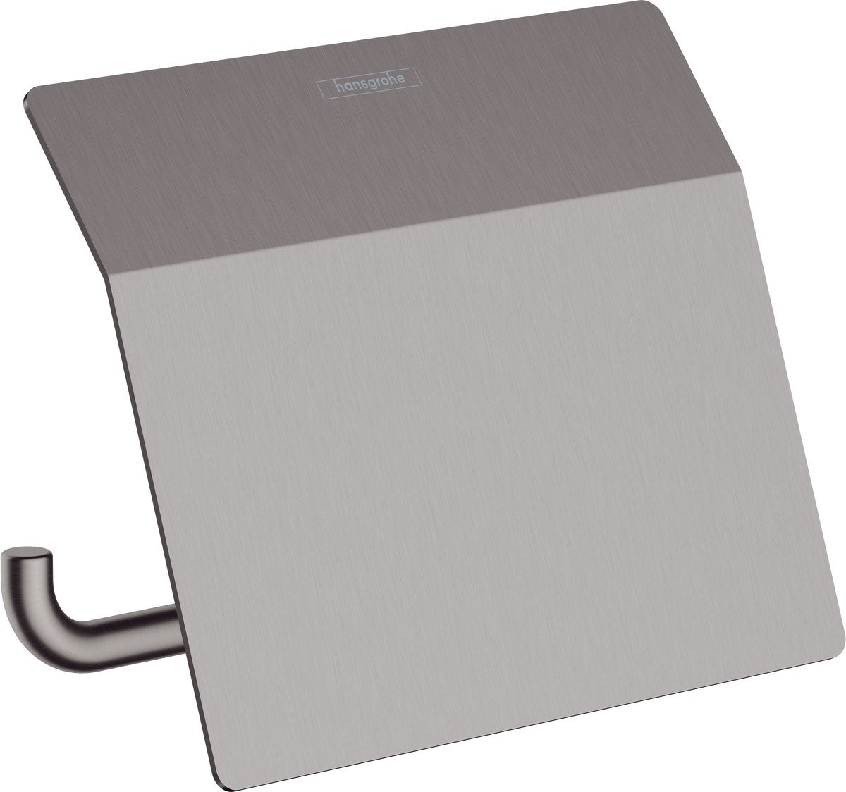 Porte-rouleau de papier toilette Hansgrohe Addstoris avec rabat chrome noir brossé