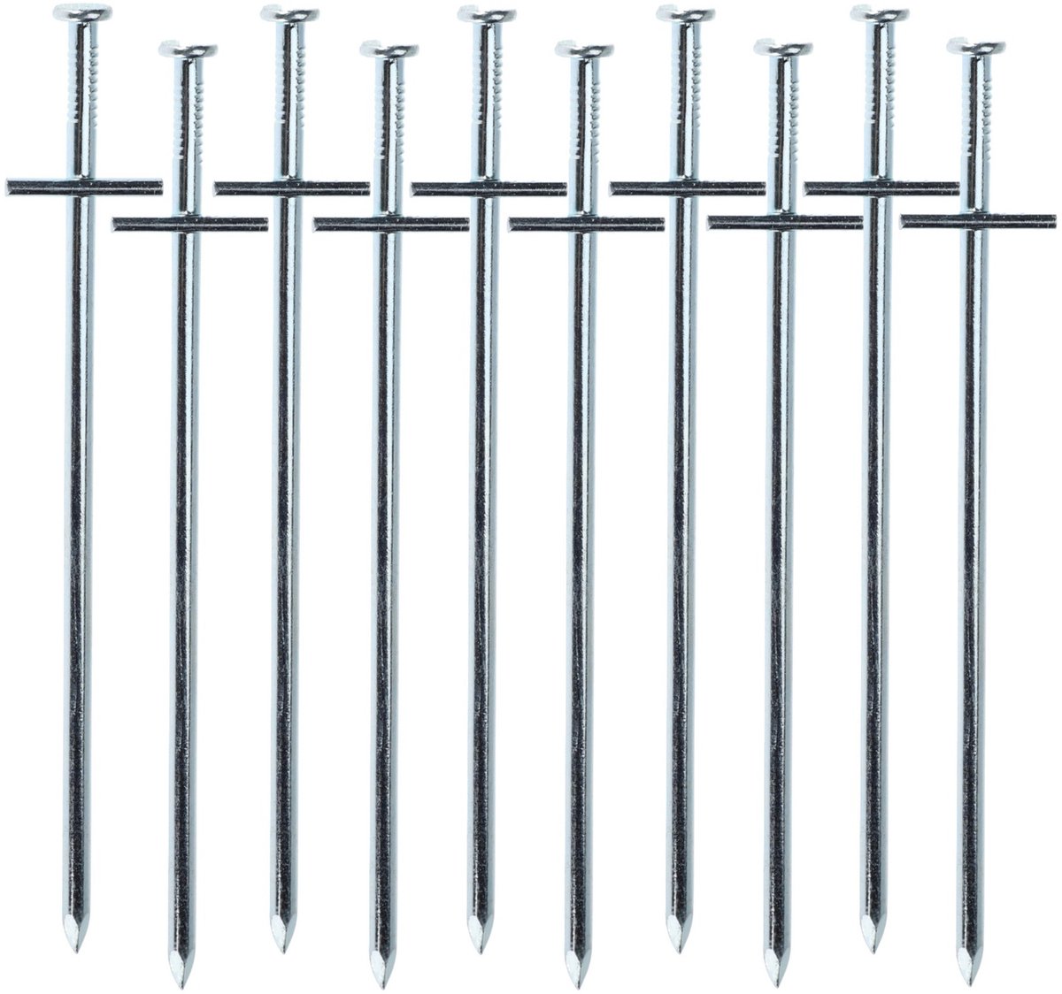 Piquets de tente Redcliffs - piquets de roche - 20x - argent - métal - 23 cm - pour surfaces dures - piquets à clous - camping