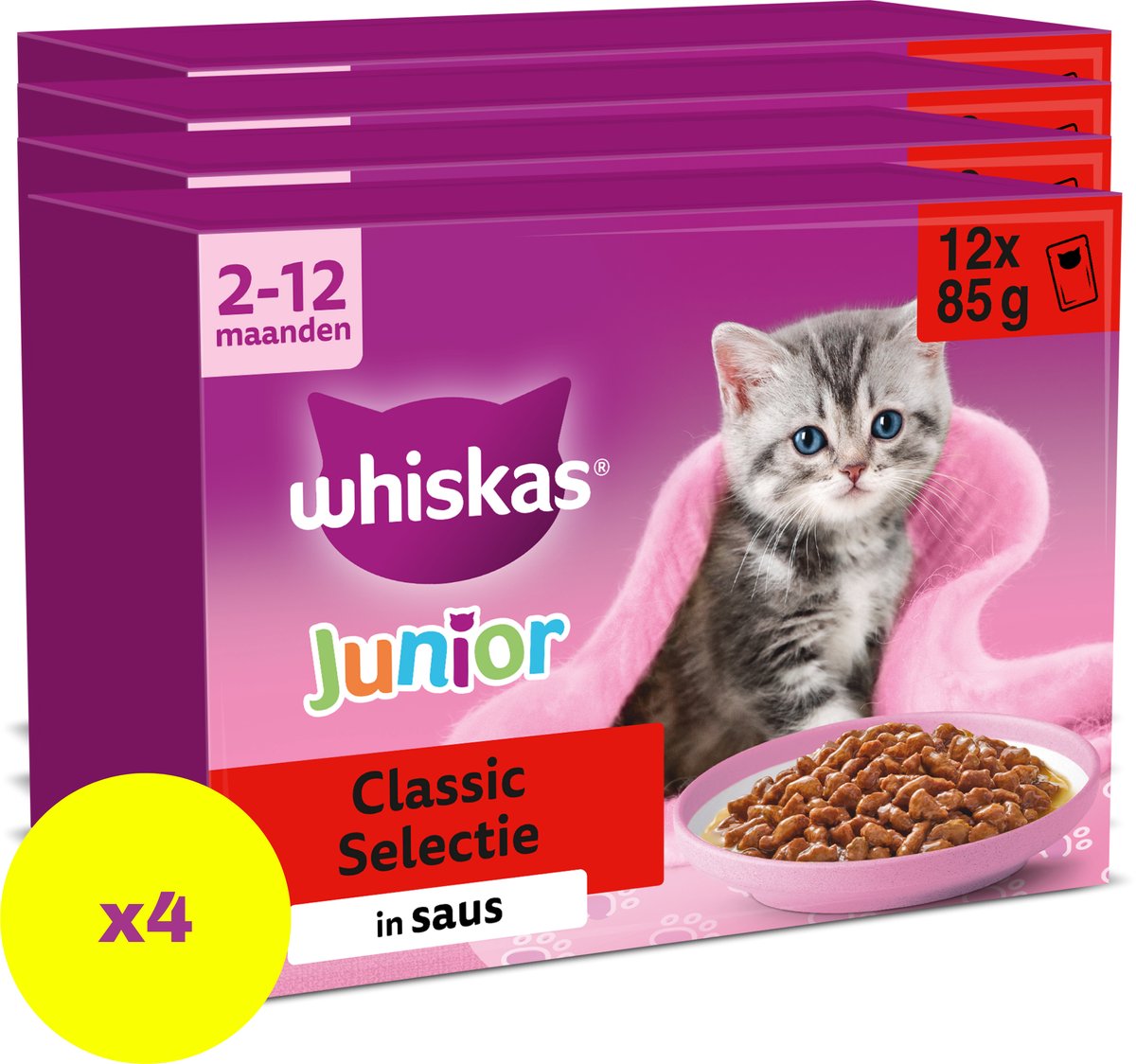 Whiskas Multipack Pouch Junior Selection Meat in Sauce