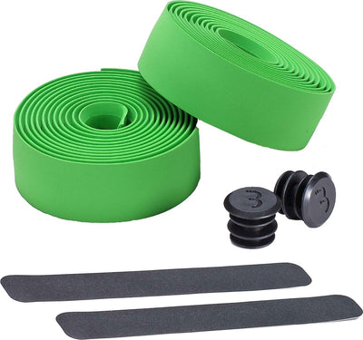 Bbb cycling guidoline vélo de course - guidoline autocollante avec matériau extensible - antidérapant - longueur : 200 cm - épaisseur : 2 mm - avec capuchons de guidon - vert - ruban de course bht-01