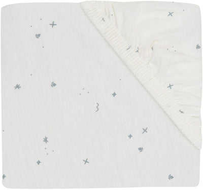 Drap-housse scintillant pour lit Jollein - 60 x 120 cm - jersey - vert d'eau
