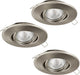 Eglo tedo 1 - luminaire encastré - 3 lumières - nickel mat