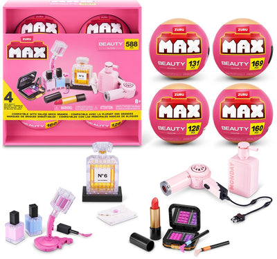 Max Zuru Beauty Building Set – Maquillage, Parfum Beauté Collection – Lot de 4
