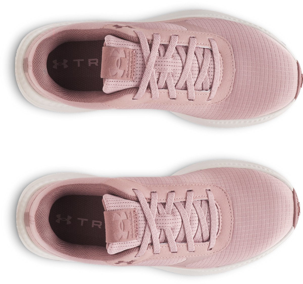 Under Armour UA W Aurora 3-PNK Baskets pour femmes - Rose tourmaline - Blanc sommet - Brume marron