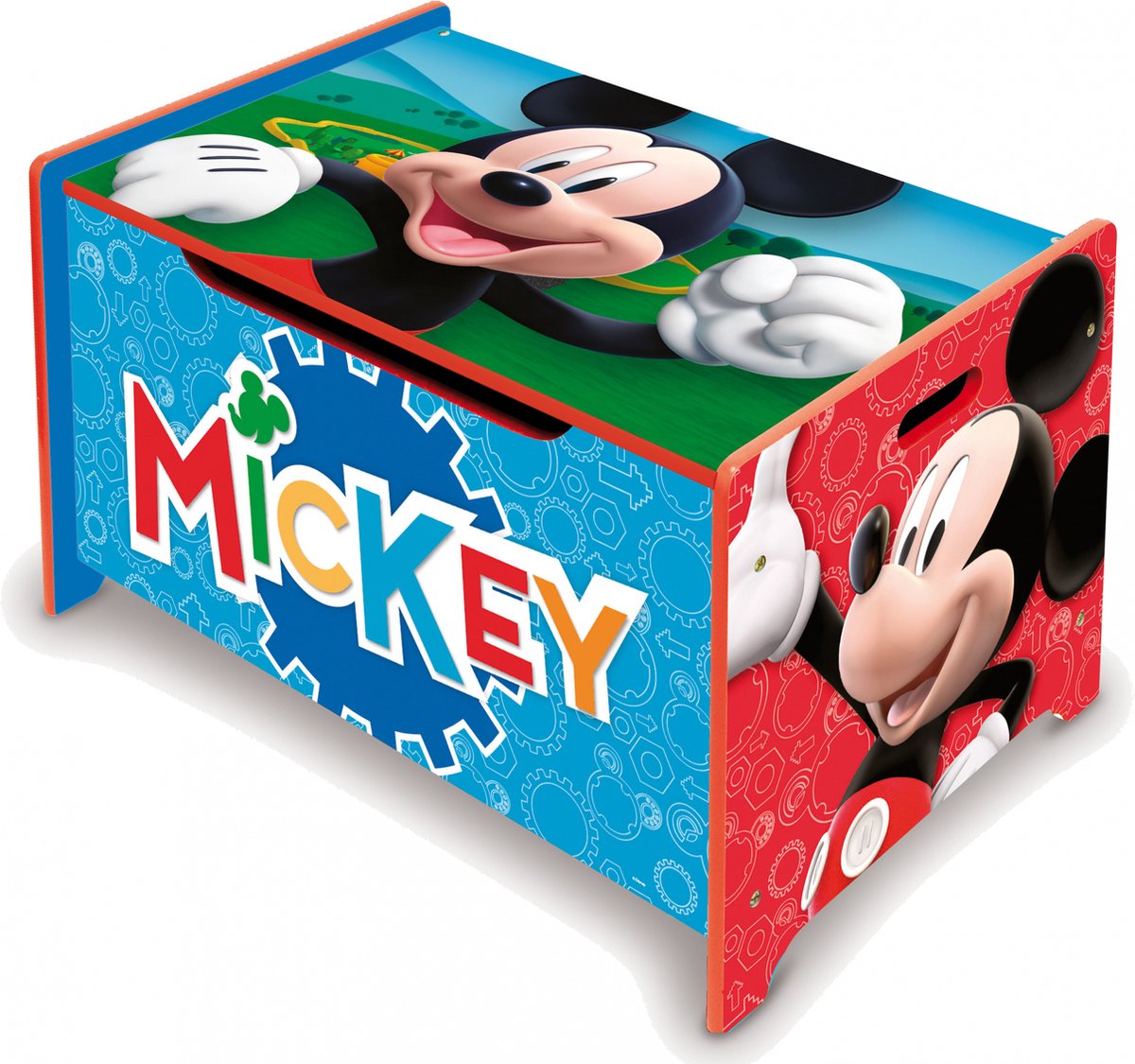 Arditex boîte de rangement mickey mouse 62,5 x 40 cm 92 litres bois bleu