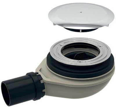Receveur de douche Geberit setaplano vidage 40 mm avec couvercle joint d'eau 30 mm chromé