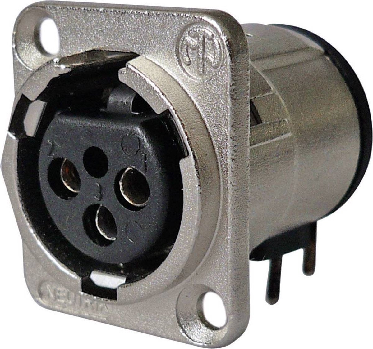 Neutrik nc3fd-h-0 connecteur xlr douille à bride, contacts coudés nombre de broches: 3 argent 1 pièce(s)