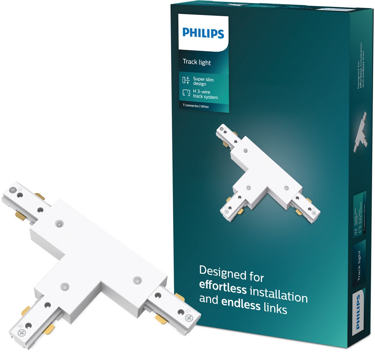 Philips LED Philips EasyLink - connecteur - connecteur en forme de T - blanc - éclairage sur rail