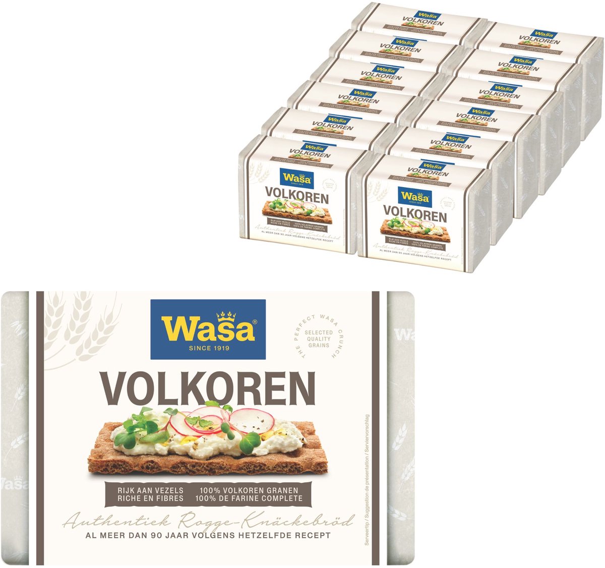Pain croustillant au blé entier Wasa - 12 x 260g