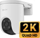 Caméra extérieure Ezviz H8C SE 2K - Pan/inclinaison à 360° - Vision nocturne couleur - Suivi automatique de la détection humaine par l'IA - Résistant aux intempéries - Compatible avec Alexa et Google Assistant - Pas de frais mensuels