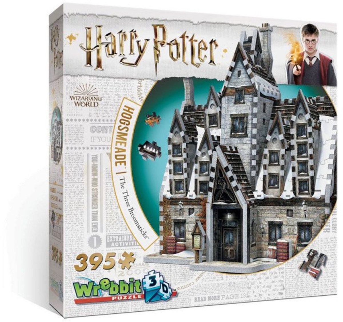 Puzzle 3D Wrebbit Pré-au-lard à trois balais Harry Potter (395 pièces)