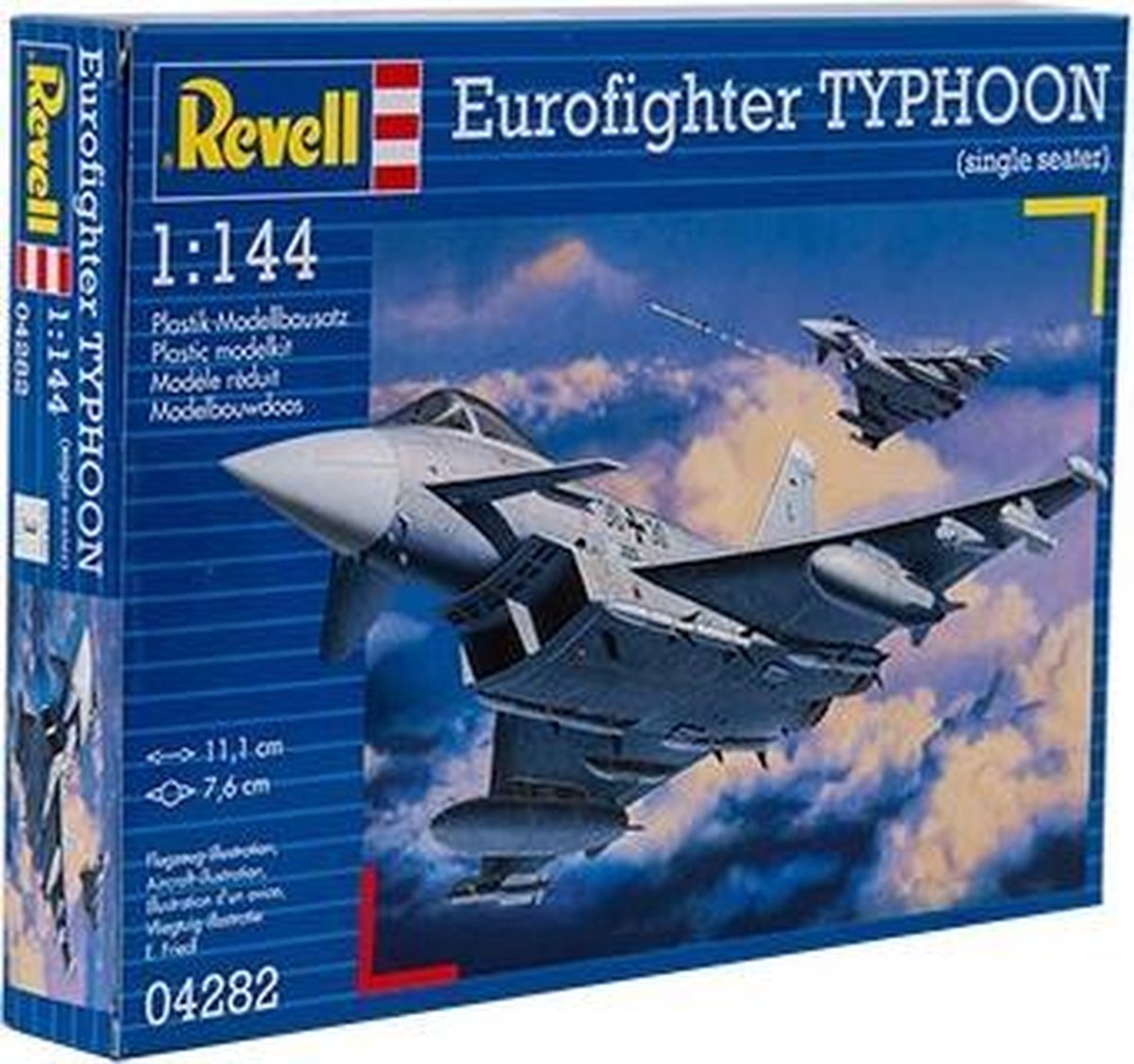 Revell maquette voiture - 04282 eurofighter typhoon - monoplace en plastique - 1:144 - modélisme