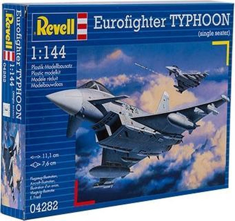 Revell maquette voiture - 04282 eurofighter typhoon - monoplace en plastique - 1:144 - modélisme