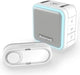 Sonnette portable sans fil Honeywell Elektrobert DC515S avec lumière halo, mode veille et bouton-poussoir horizontal 6 mélodies 84 dB 150 mètres blanc