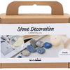 Creativ company mini hobby set décoration en pierre, bleu, 1 boîte