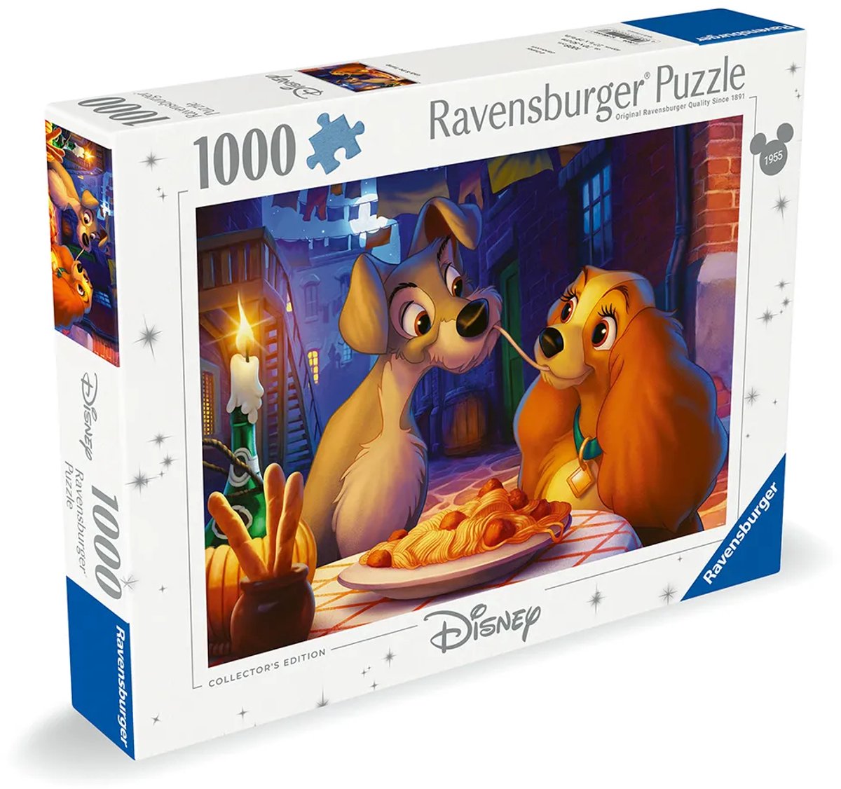 Puzzle Ravensburger Disney La Dame et le vagabond 1000 pièces adultes.