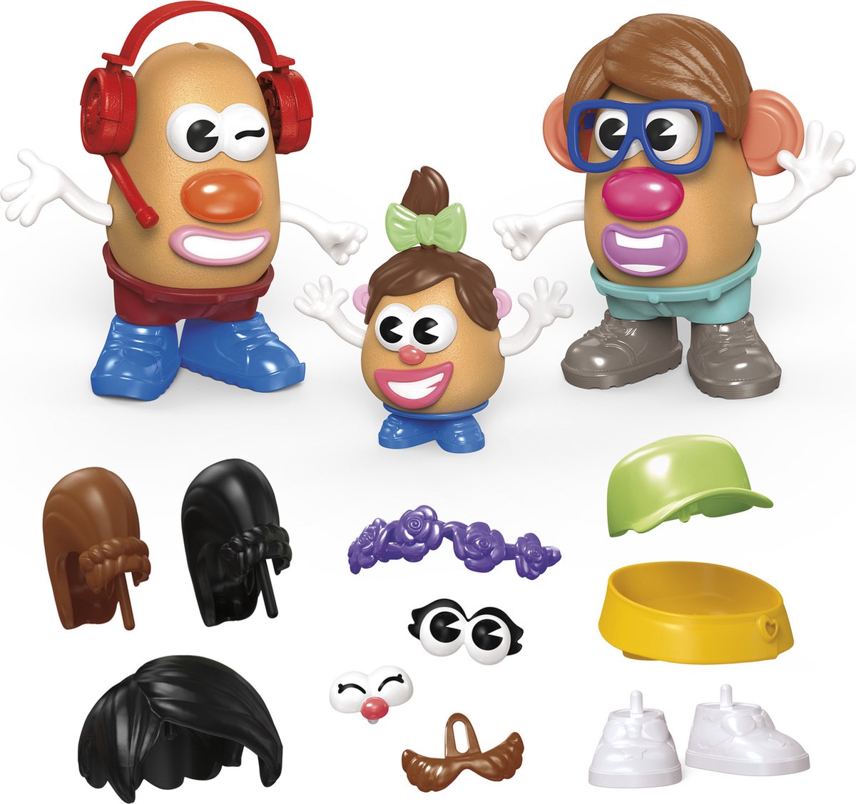 Ensemble tête de pomme de terre, la famille des pommes de terre avec 44 pièces, jouets préscolaires créatifs pour les tout-petits, pour filles et garçons, fête